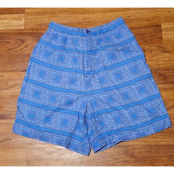 Vtge Sigrid Olsen Size L 90s Retro Cotton Shorts - Picture 1 of 4